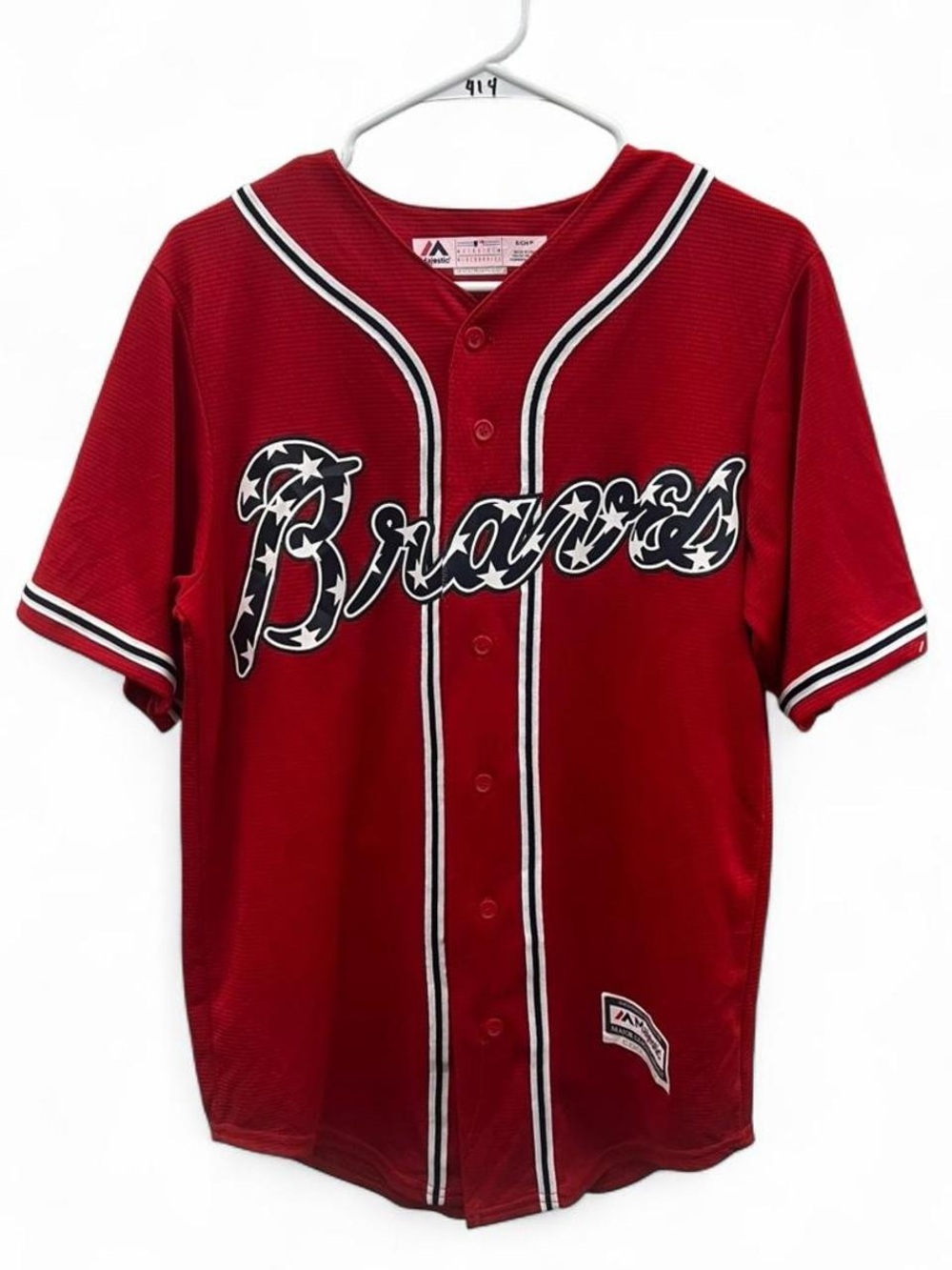 Mens Atlanta Braves Majestic Cool Base Jersey size M